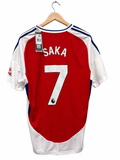 Arsenal 2024/25 thuisshirt maat L met Saka #7, achterkant