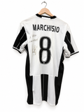 Juventus 2016/17 thuisshirt maat M met Marchisio #8 met handtekening, achterkant